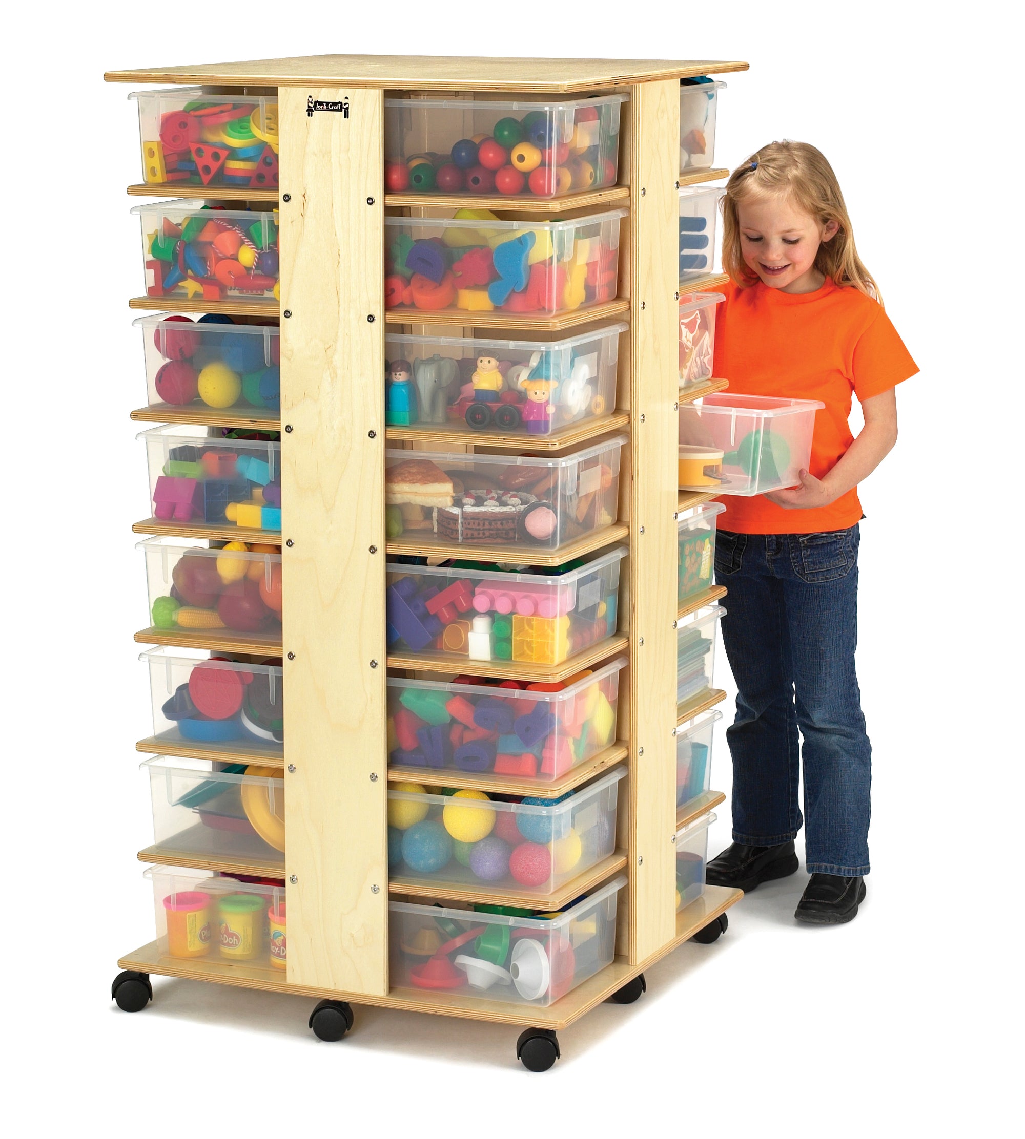 Torre Jonti-Craft® 32 Cubbies con tinas transparentes n.° 200