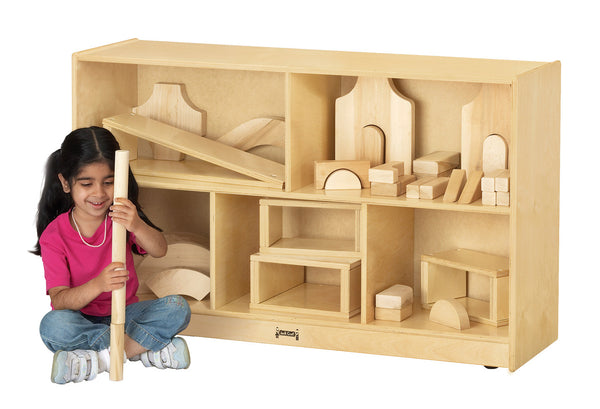 #59701 Jonti-Craft® Low Single Mobile Storage Unit - 18" Deep - Plywood Back