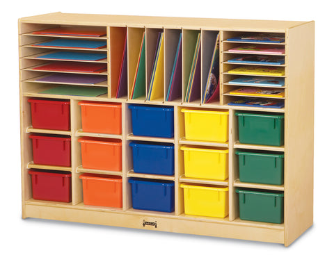 #258 Jonti-Craft® Sectional Mobile Cubbie With Colored Trays