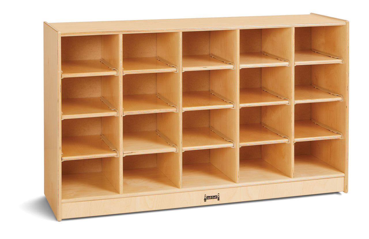 #59713 Jonti-Craft® 20 Cubbie-Tray Almacenamiento móvil - sin bandejas - Parte trasera magnética para escribir y borrar