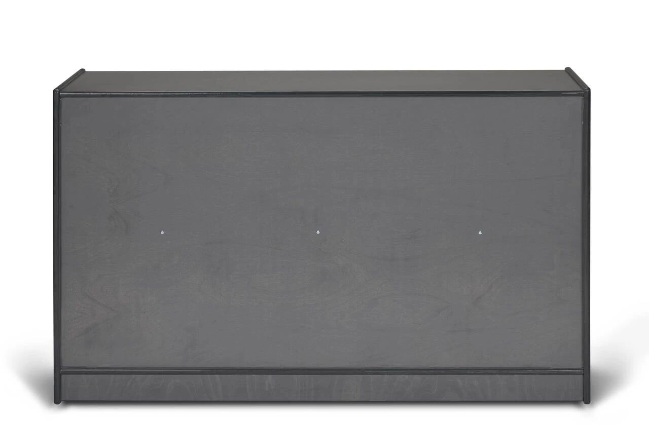 20 Clear Cubby Wooden Gray Mobile Storage Unit