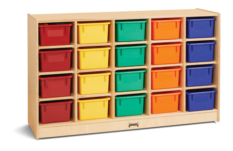 #59717 Jonti-Craft® 20 Cubbie-Tray Mobile Storage - with Colored Trays - Magnetic Write-n-Wipe Back