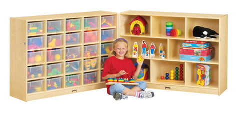 #282 Jonti-Craft® 25 Tray Cubbie Fold-N-Lock With Clear Trays