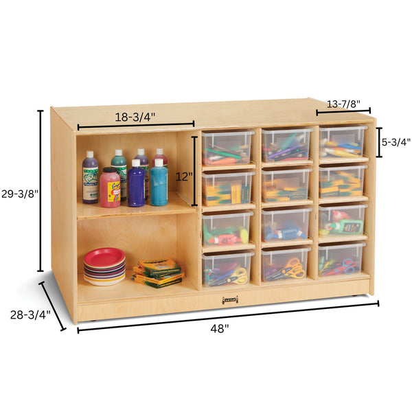 #294 Jonti-Craft® Mobile Storage Island With Clear Trays