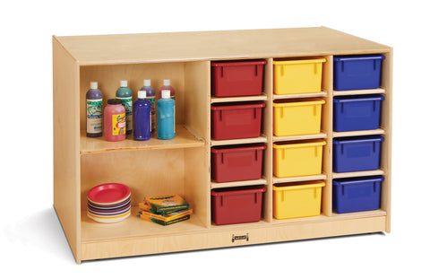 #295 Jonti-Craft® Mobile Storage Island With Colored Trays