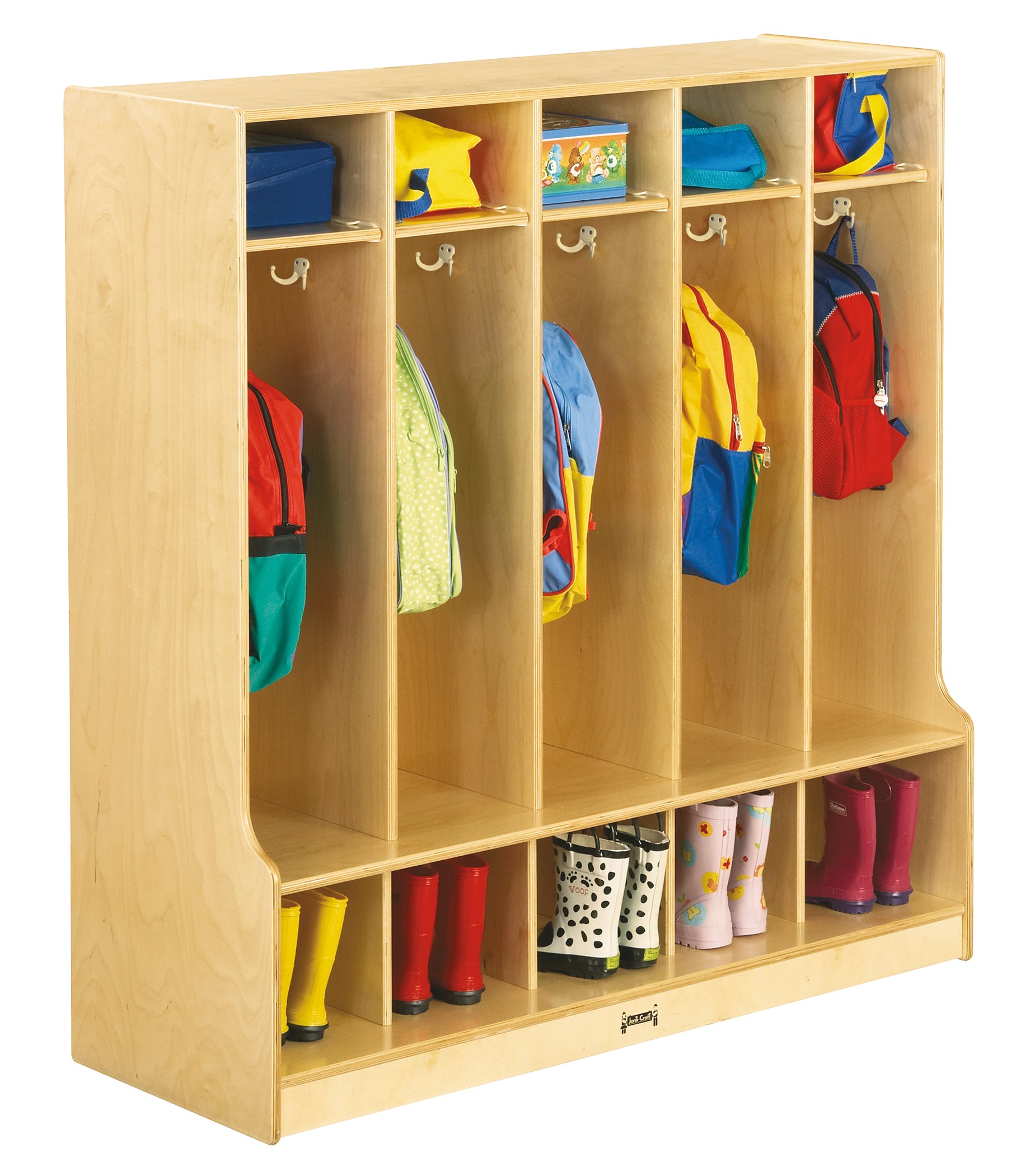 #305 Jonti-Craft® Coat Locker W/Step - 5 Sections