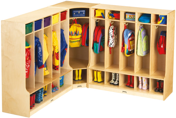#1676 Jonti-Craft® Corner Coat Locker W/Step