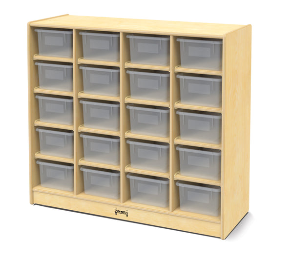 #379 Jonti-Craft 20 Tray Mobile Storage With Clear Trays