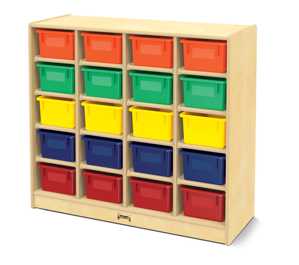 #380 Jonti-Craft 20 Tray Mobile Storage With Colored Trays