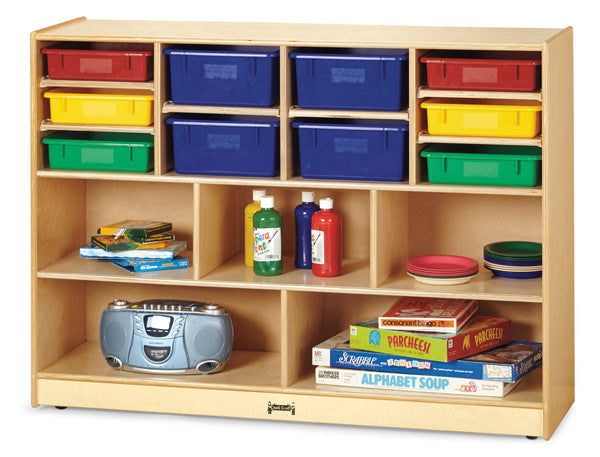 #421 Jonti-Craft® Super-Sized Combo Mobile Storage Unit - with Colored Bins