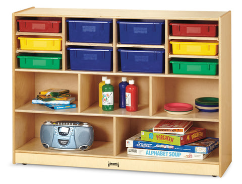 #421 Jonti-Craft® Super-Sized Combo Mobile Storage Unit - with Colored Bins