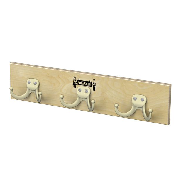 #423 Jonti-Craft® Wall Mount Coat Rail - 3 Hooks