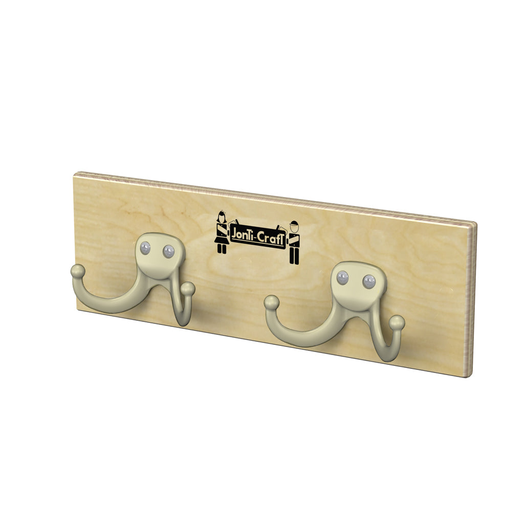 #424 Jonti-Craft® Wall Mount Coat Rail - 2 Hooks