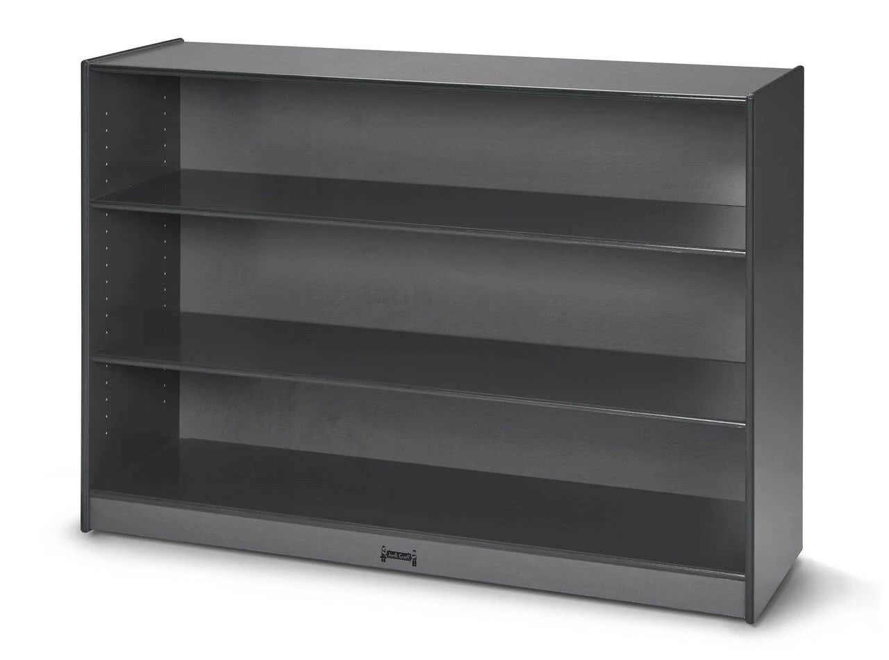 3 Shelf Wooden Gray Classroom Toy Storage Bookshelf