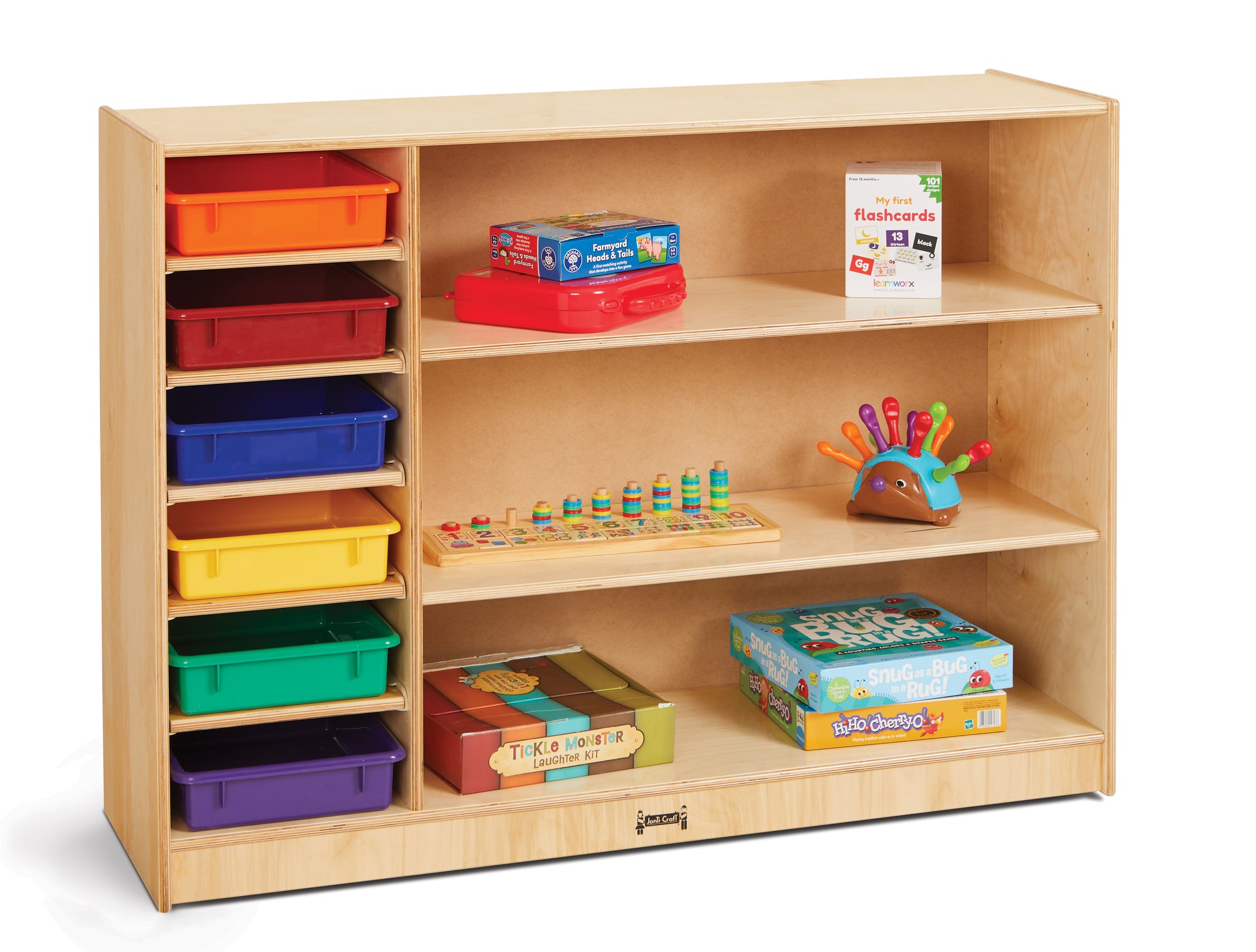 #49008 Jonti-Craft® Adjustable Combo Mobile Storage - with Colored Paper-Trays