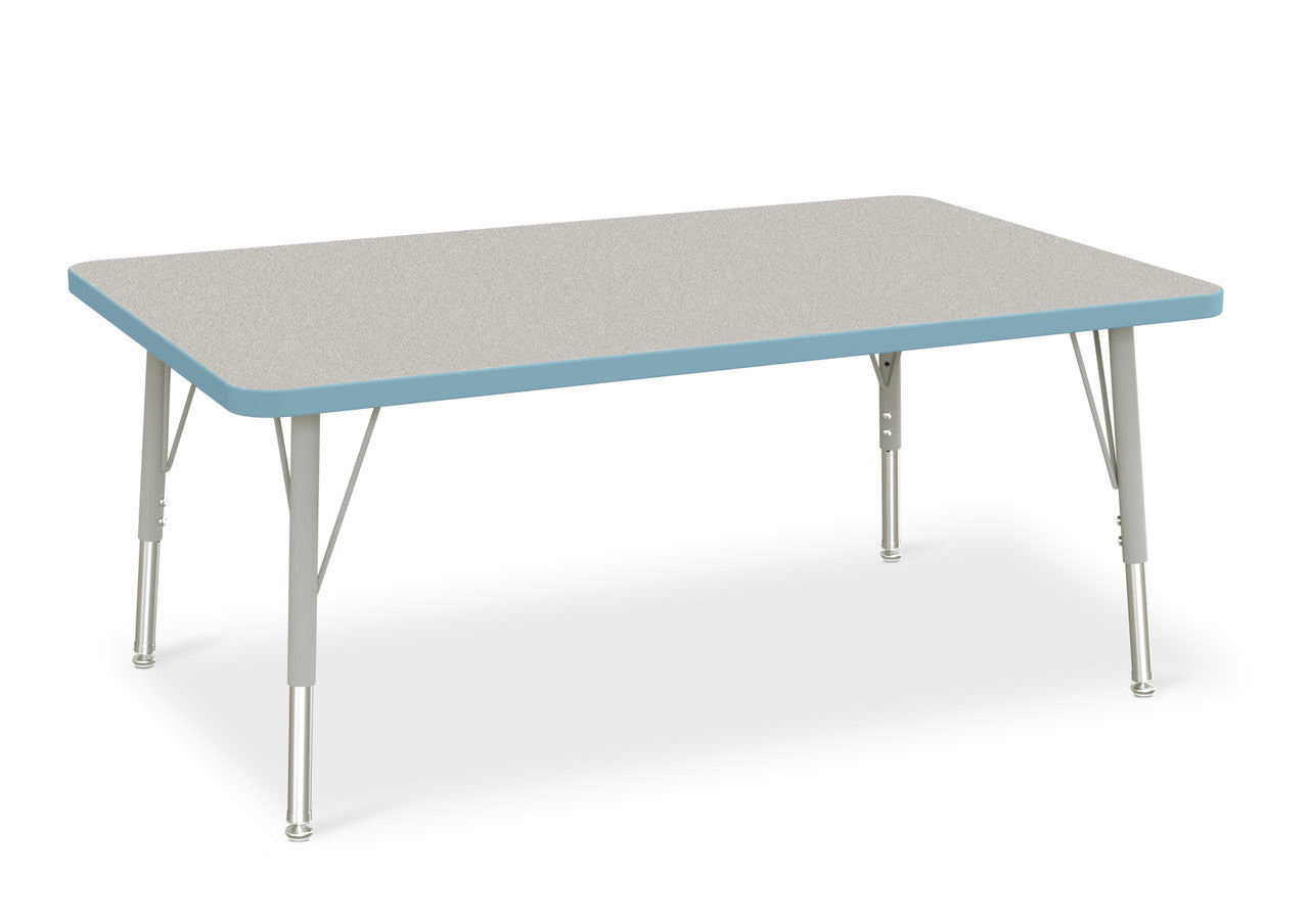 #1647 RA  KYDZ ACTIVITY TABLE - RECTANGLE - 30" x 48", 15" - 24" HT