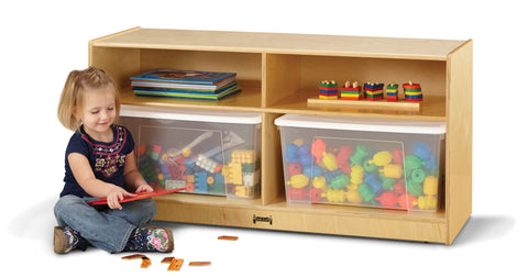 #804 Jonti-Craft® Toddler Jumbo Tote Storage with Clear Totes + Lids