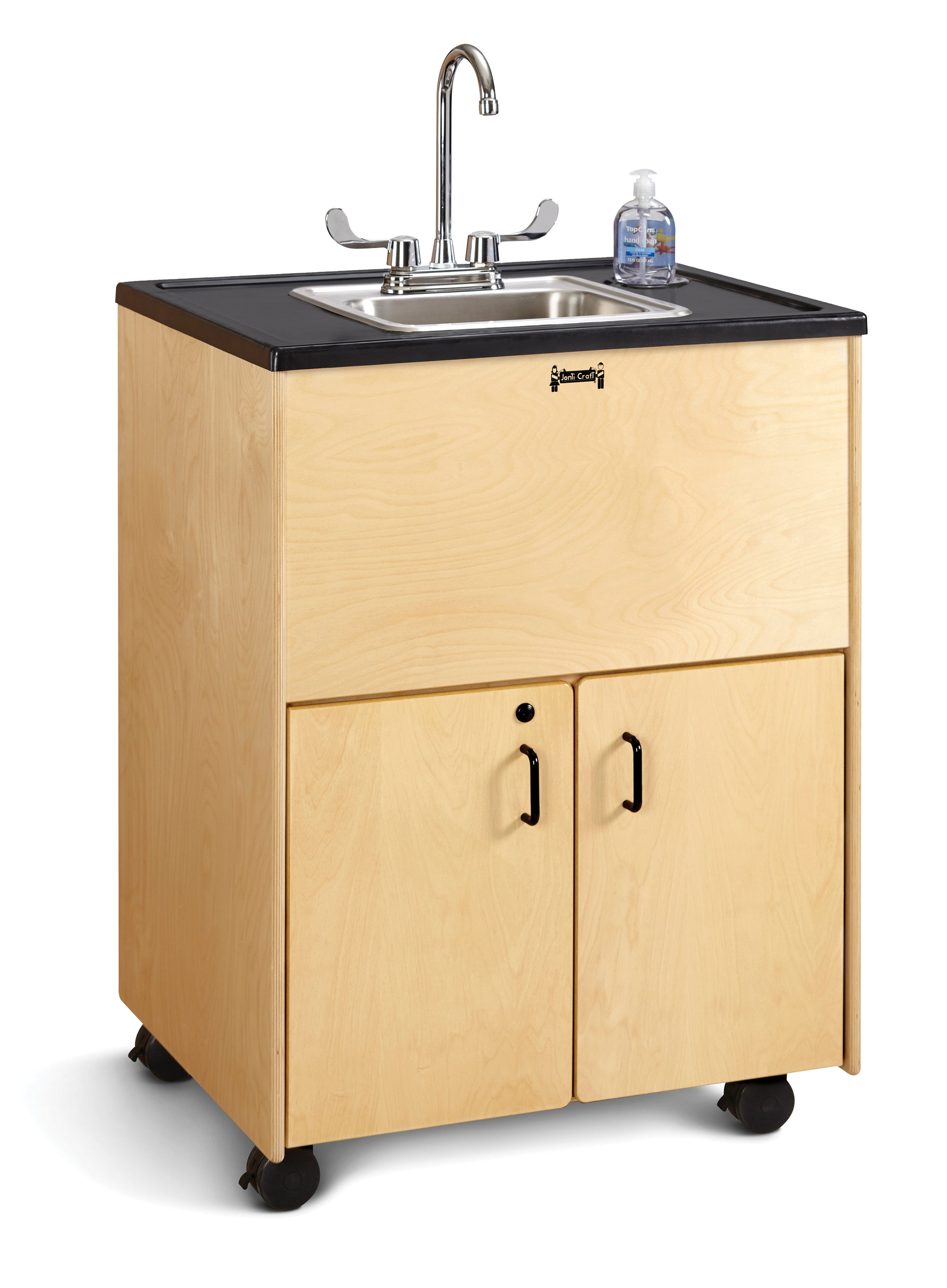 #58918 Jonti-Craft® Clean Hands Helper Portable Sink - 38" Counter - Stainless Steel Sink - Plumbing Required