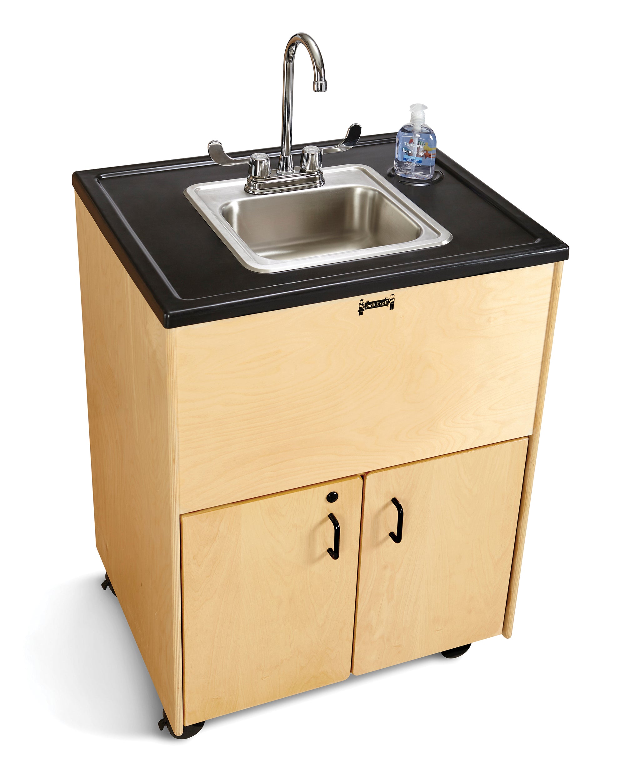 #58918 Jonti-Craft® Clean Hands Helper Portable Sink - 38" Counter - Stainless Steel Sink - Plumbing Required