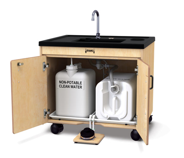 #59005 Jonti-Craft® Clean Hands Helper Portable Sink – Nonelectric - 26" Counter - Plastic Sink