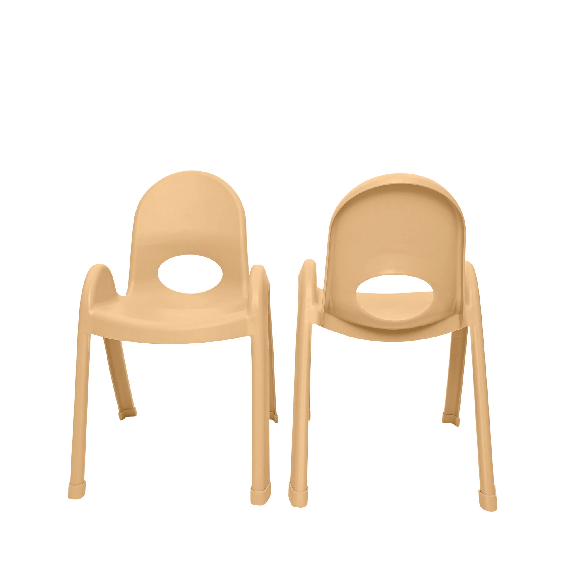 Silla infantil Value Stack de 13" n.° 59996 - Juego de 2 - Color tostado natural