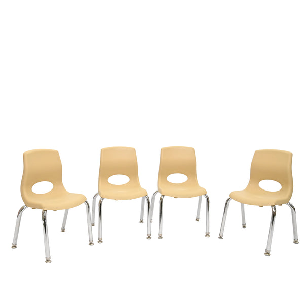 #60110 MyPosture Plus 8" Chair - Set of 4 - Tan with Chrome Legs