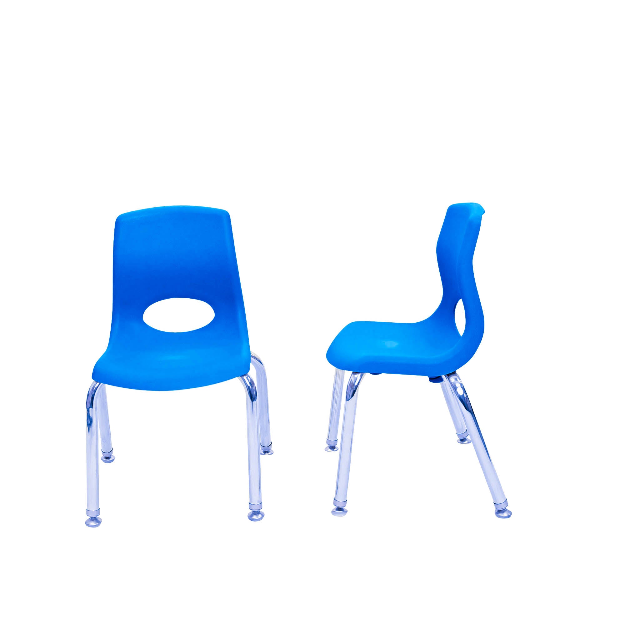 #60141 Silla MyPosture Plus de 12" - Juego de 2 - Azul con patas cromadas