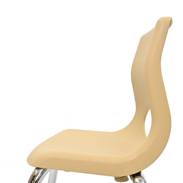 #60109 MyPosture Plus 8" Chair -Set of 2 - Tan with Chrome Legs