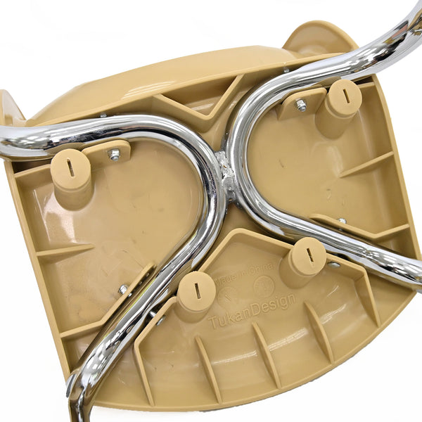 #60125 MyPosture Plus 10" Chair - Set of 4 - Tan with Chrome Legs