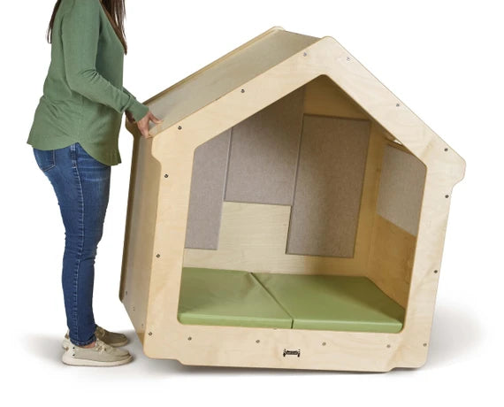 Kids Classroom Wooden Reading Nook With Sound Dampening Panels