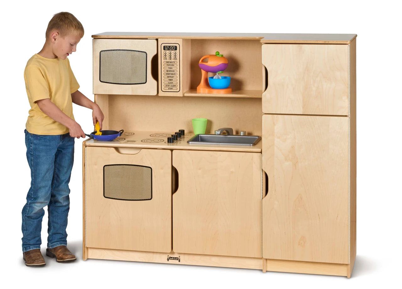 Kids All-In-One Wooden Play Kitchen Set