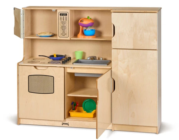 Kids All-In-One Wooden Play Kitchen Set