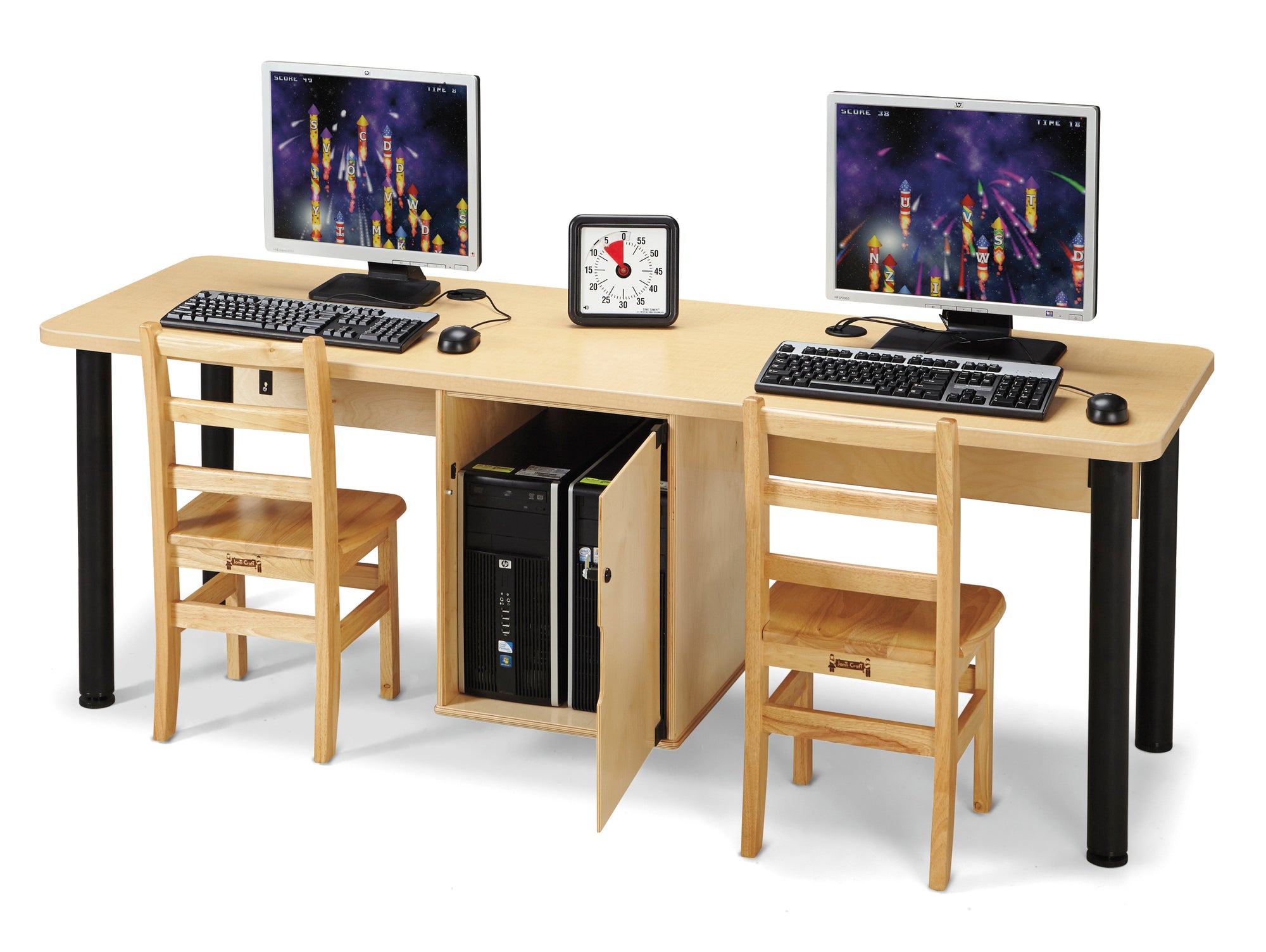 #1108 Jonti-Craft® Dual Computer Lab Table