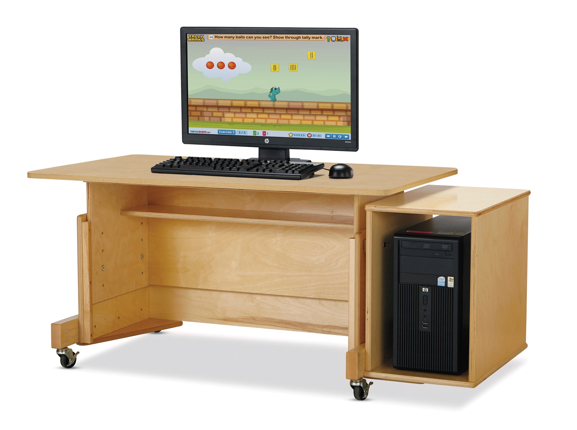 #1112 Jonti-Craft® Apollo Single Computer Desk - Maple Top