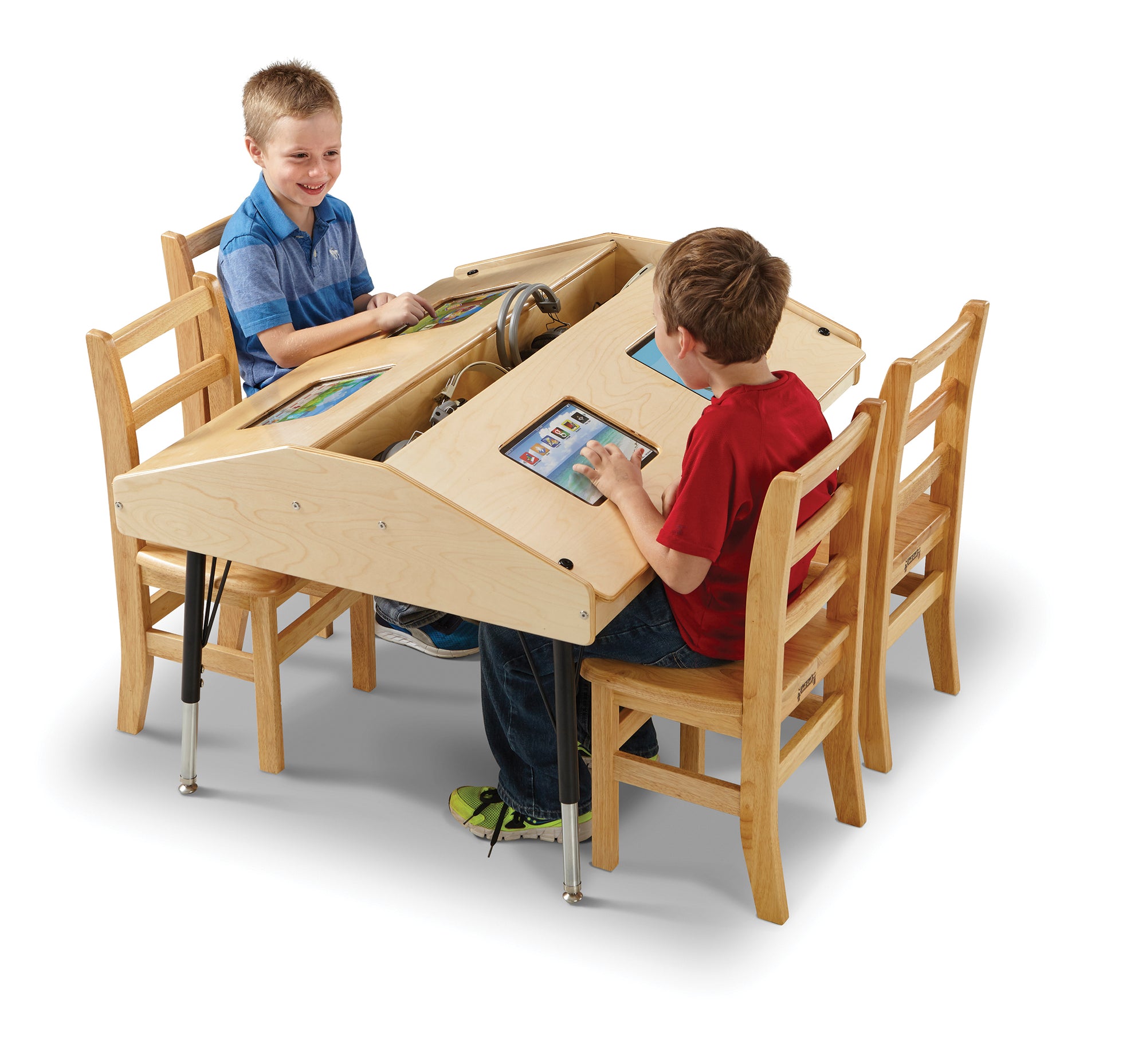 #1125 Jonti-Craft® Quad Tablet Table - Mobile