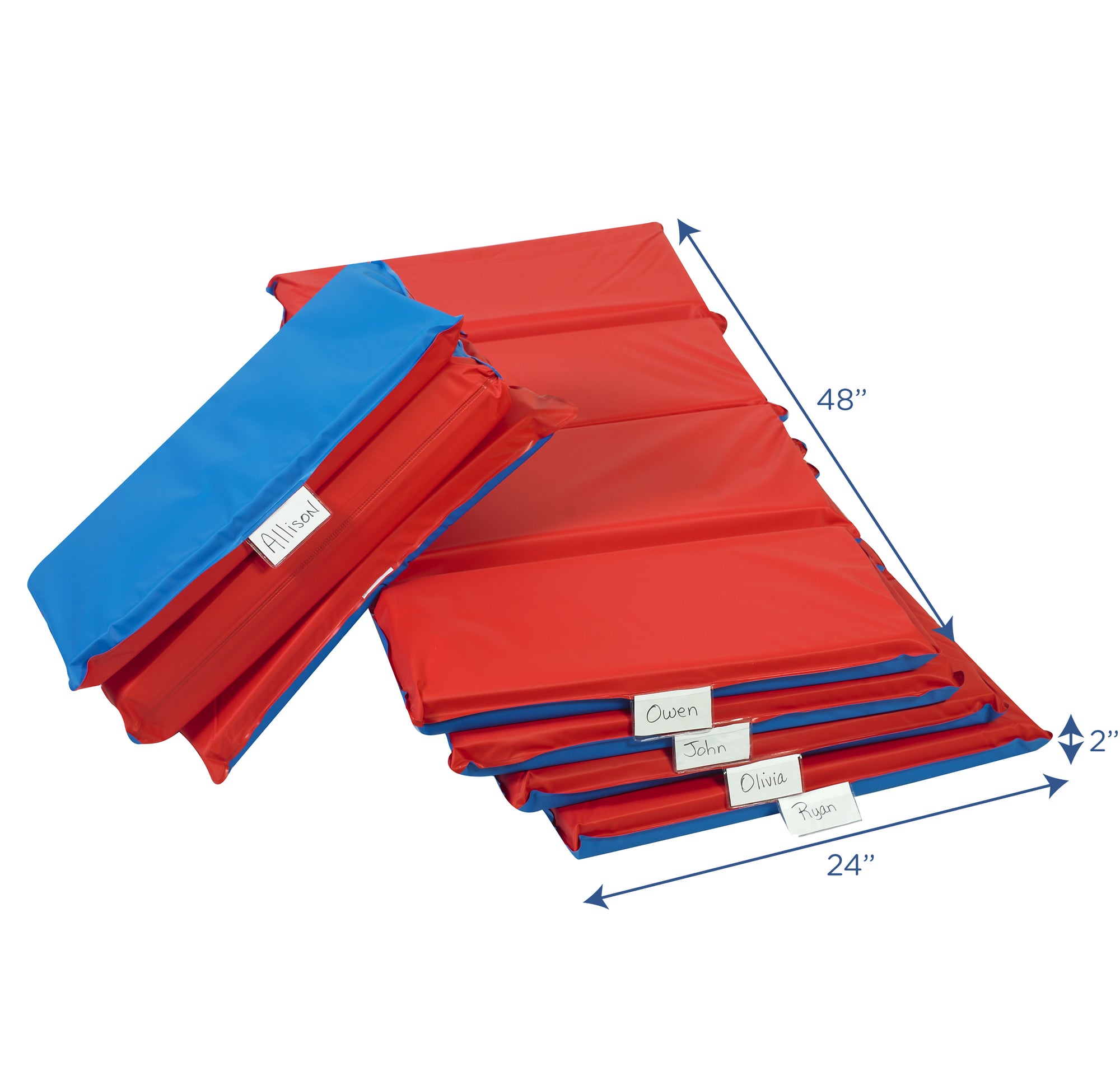 #9387 Rojo/Azul H/S 4 Secciones 5 Paquete, 2" x 24" x 48"