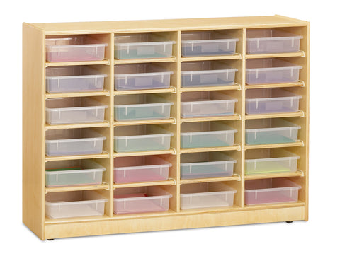 #59742 Jonti-Craft® 24 Paper-Tray Mobile Storage - with Clear Paper-Trays - Magnetic Write-n-Wipe Back