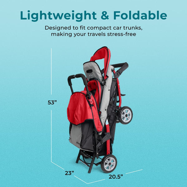 #18613 Gaggle® Trio Sport Tandem Stroller, RED
