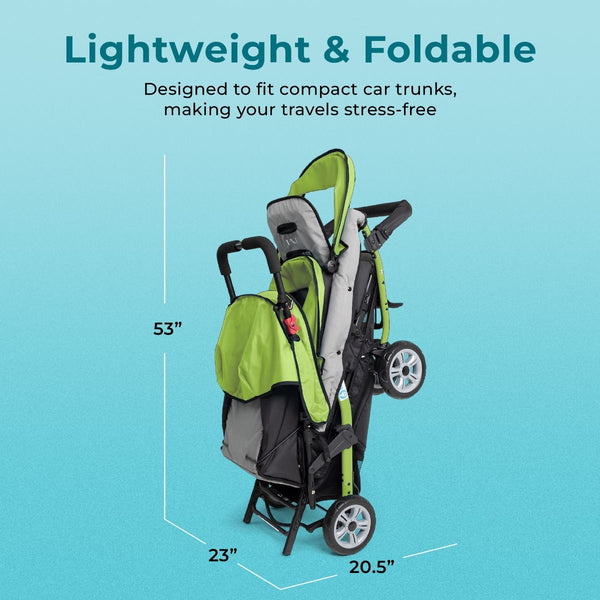 #18614 Gaggle® Trio Sport Tandem Stroller, LIME