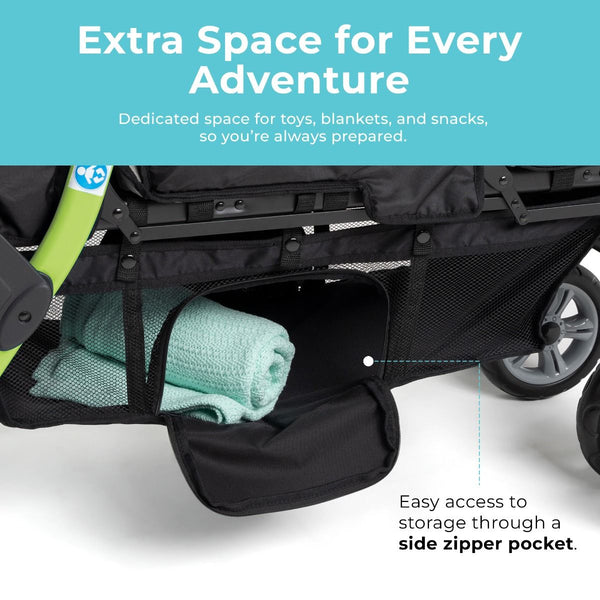 #18614 Gaggle® Trio Sport Tandem Stroller, LIME