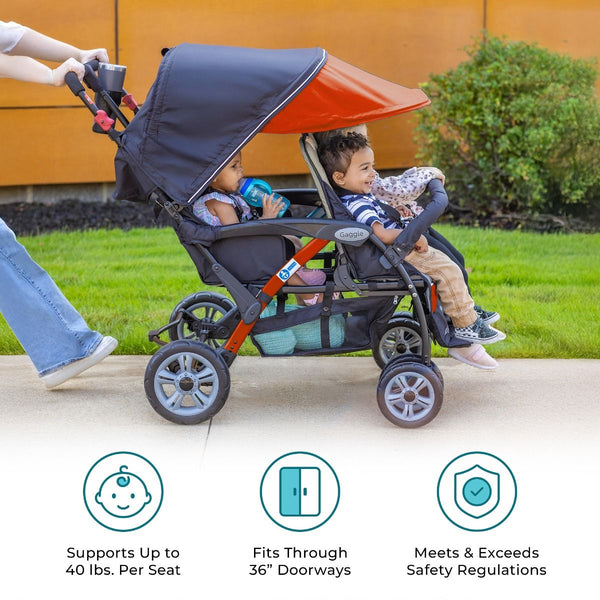 #18618 Gaggle® Quad Sport 4 Passenger Stroller, RED