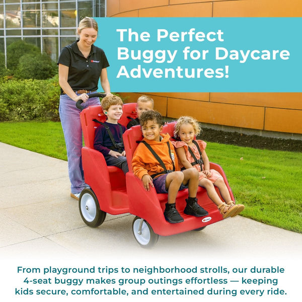 #18622 Gaggle® Parade™ 4 Four Child Buggy, Red