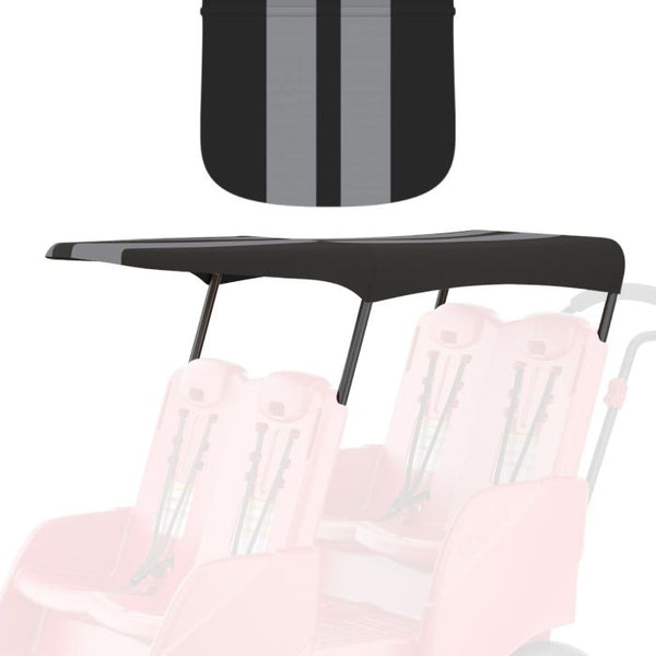 #18627 Gaggle® Parade™ 4 Roof, Black w/Gray Stripe