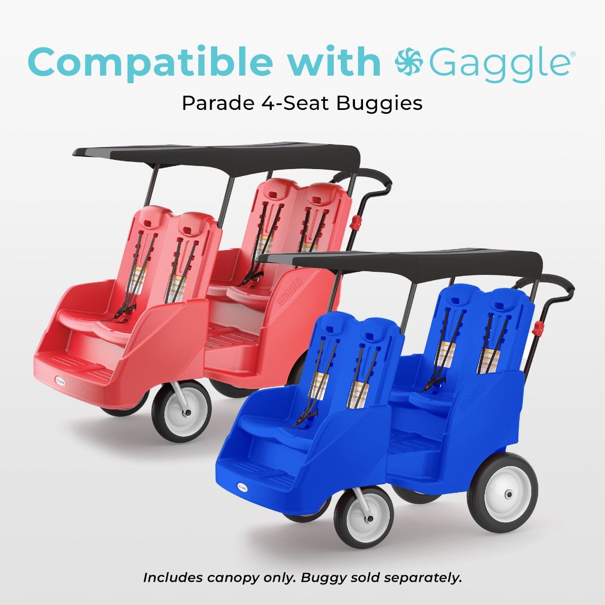 #18627 Gaggle® Parade™ 4 Techo, Negro con Raya Gris