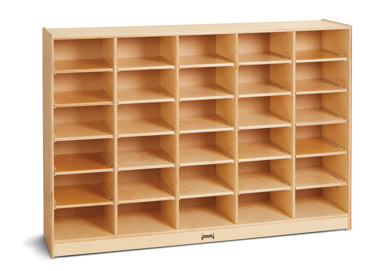 #59800 Jonti-Craft® Almacenamiento móvil de 30 recipientes - sin recipientes - Parte posterior magnética para escribir y borrar