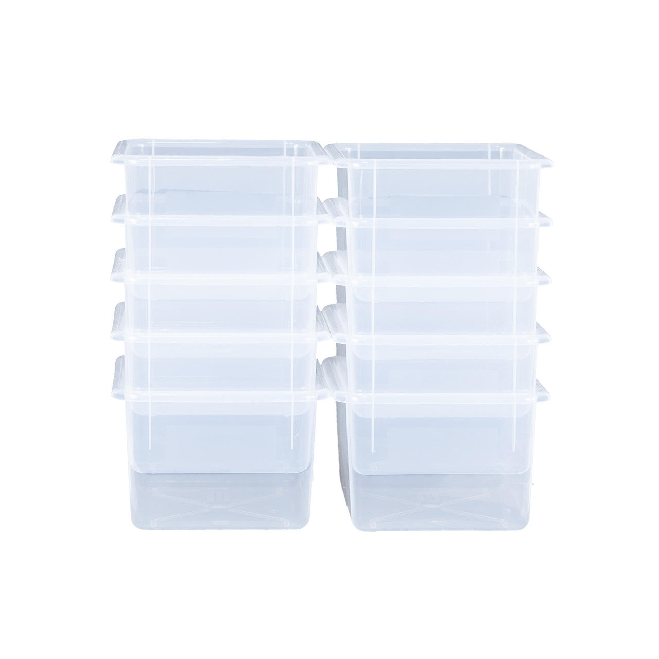 #995 Kids' Station Tray for storage 11.75"D x 8"W x 5.25"H, Clear, 10 Pack