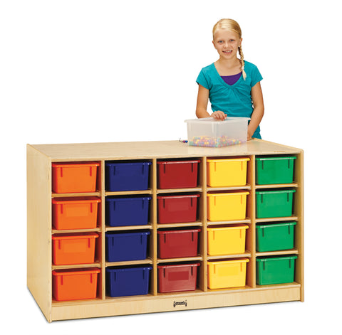 #1261 Jonti-Craft Double-Sided Island 40 Cubbie-Tray - with Colored Trays