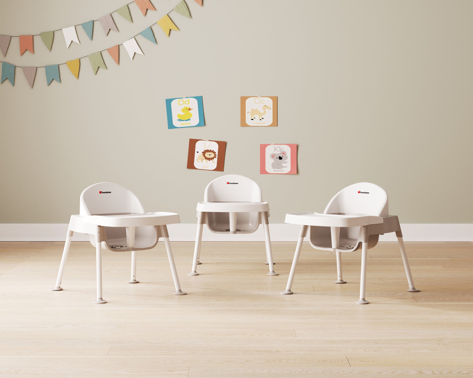 Sillas de alimentación Secure Sitter™ n.° 59892, altura del asiento de 9 pulgadas, paquete de 3