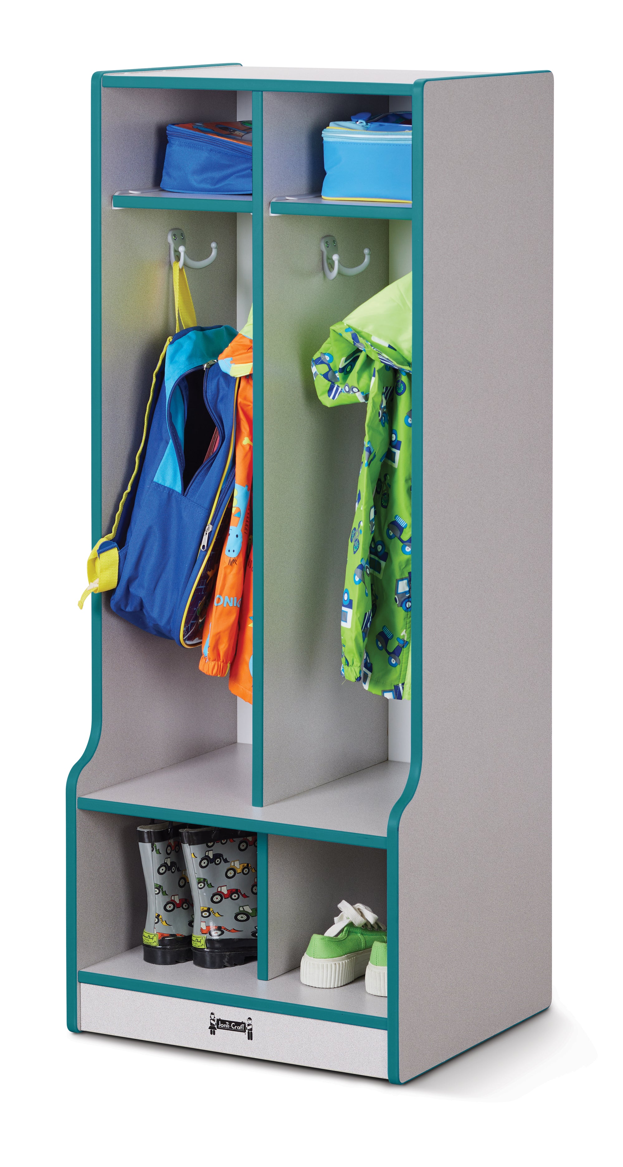#1264 Rainbow Accents® Double Locker W/Step - 2 Sections