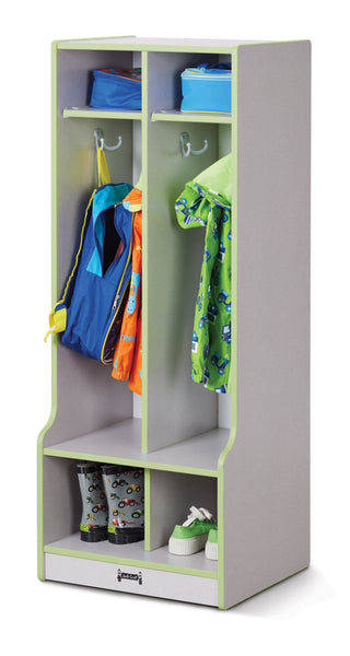 #1264 Rainbow Accents® Double Locker W/Step - 2 Sections